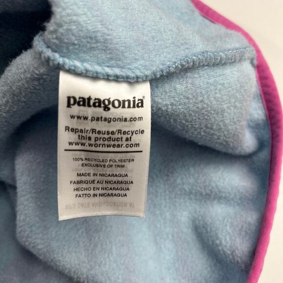 Patagonia Lightweight Synchilla Snap-T Pullover Eucalyptus Fronds Berlin Blue M - Picture 9 of 16
